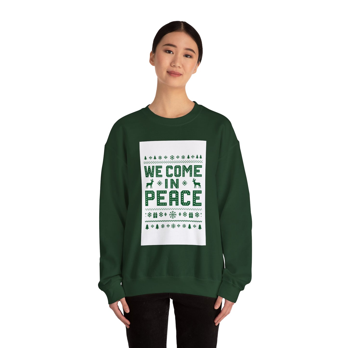 Holiday Unisex Crewneck Sweatshirt - 'We Come in Peace'