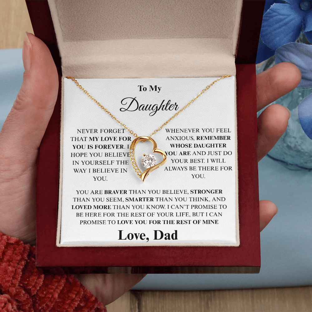 To My Daughter Forever Love Necklace