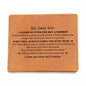 To My Dear Son | Graphic Leather Wallet