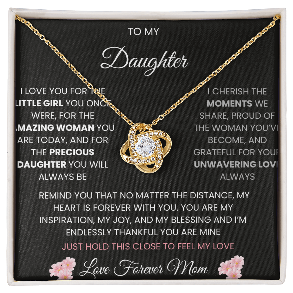 Unbreakable Bond Love Knot Necklace Gift For Daughter