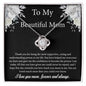 To My Beautiful Mom | I Love You Mom, Forever & Always - Love Knot Necklace