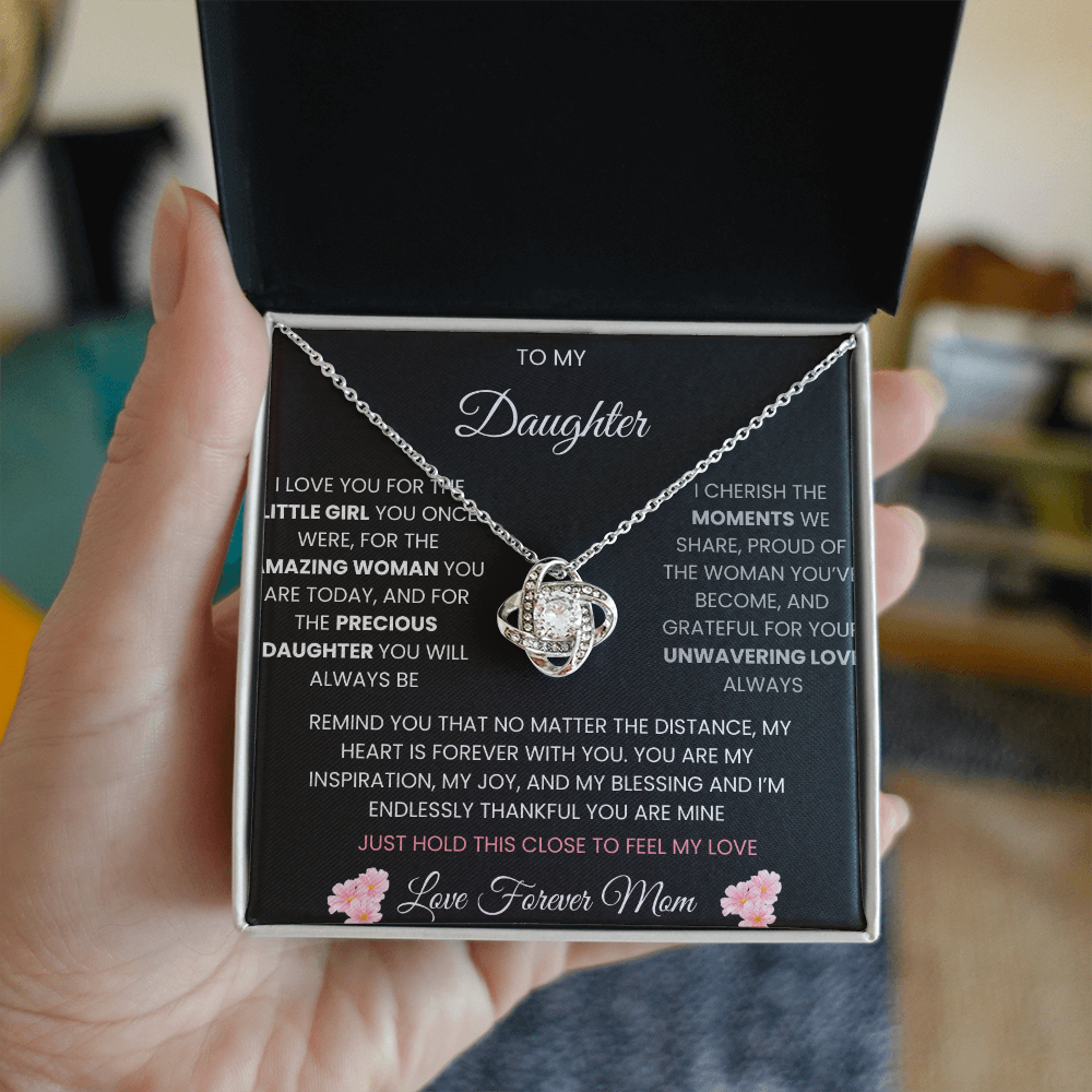 Unbreakable Bond Love Knot Necklace Gift For Daughter