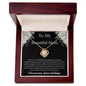 To My Beautiful Mom | I Love You Mom, Forever & Always - Love Knot Necklace
