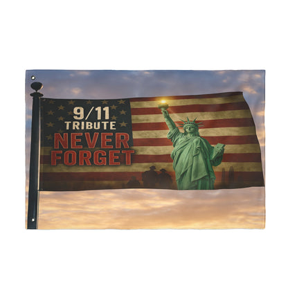 9/11 Tribute Flag – Statue of Liberty – Double Sided”, Memorial Decor, Patriotic Home Decor, Outdoor Flag, Remembrance Flag