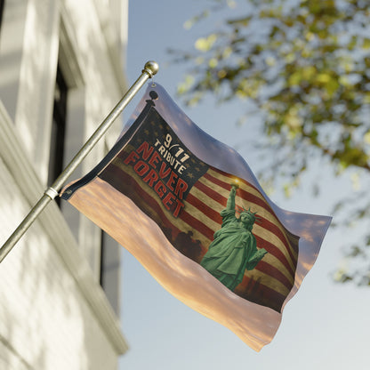 9/11 Tribute Flag – Statue of Liberty – Double Sided”, Memorial Decor, Patriotic Home Decor, Outdoor Flag, Remembrance Flag