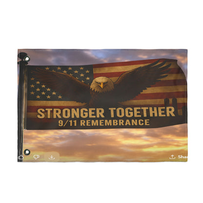 9/11 Tribute Flag – Eagle – Double Sided ”Remembrance, Stronger Together Decor, Memorial Day, Independence Day, Home & Garden