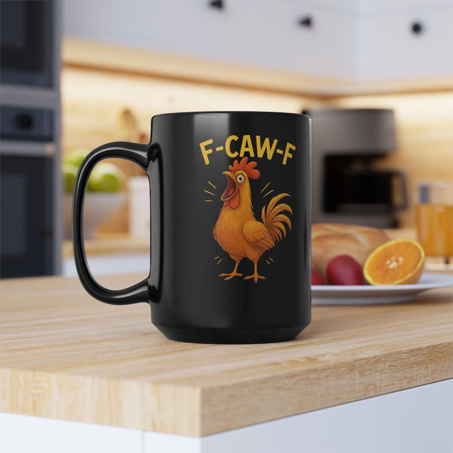 Funny Chicken Mug, 15oz Funny Coffee Mug, Rooster Gift, Kitchen Humor, Farmhouse Decor