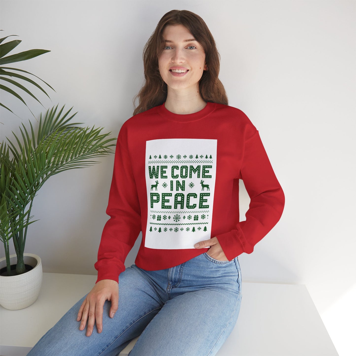Holiday Unisex Crewneck Sweatshirt - 'We Come in Peace'