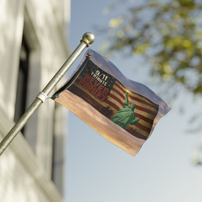 9/11 Tribute Flag – Statue of Liberty – Double Sided”, Memorial Decor, Patriotic Home Decor, Outdoor Flag, Remembrance Flag