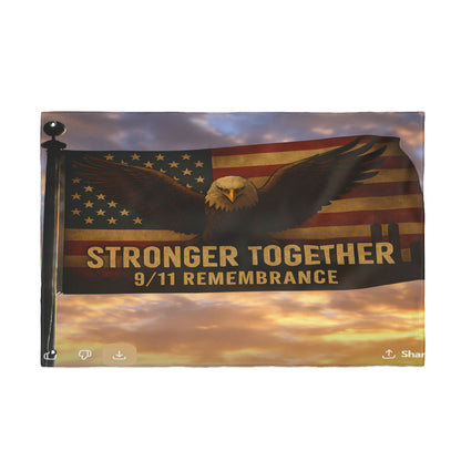 9/11 Tribute Flag – Eagle – Double Sided ”Remembrance, Stronger Together Decor, Memorial Day, Independence Day, Home & Garden