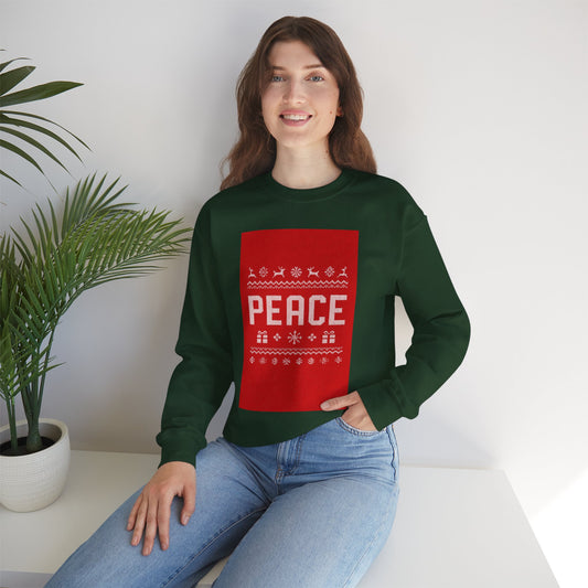 Peace Holiday Crewneck Sweatshirt