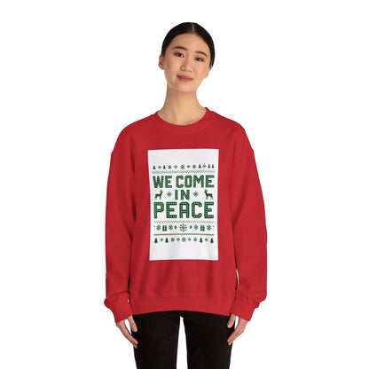 Holiday Unisex Crewneck Sweatshirt - 'We Come in Peace'