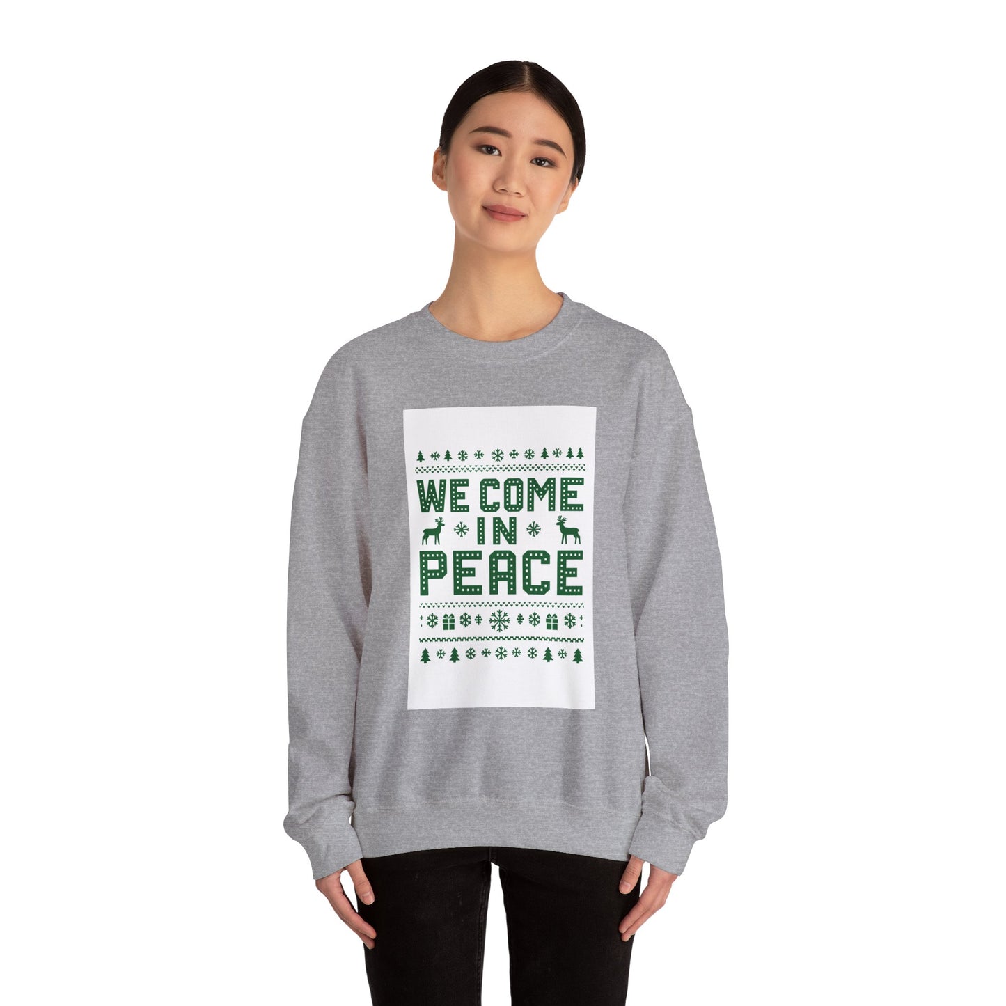 Holiday Unisex Crewneck Sweatshirt - 'We Come in Peace'