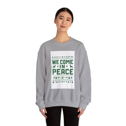 Holiday Unisex Crewneck Sweatshirt - 'We Come in Peace'