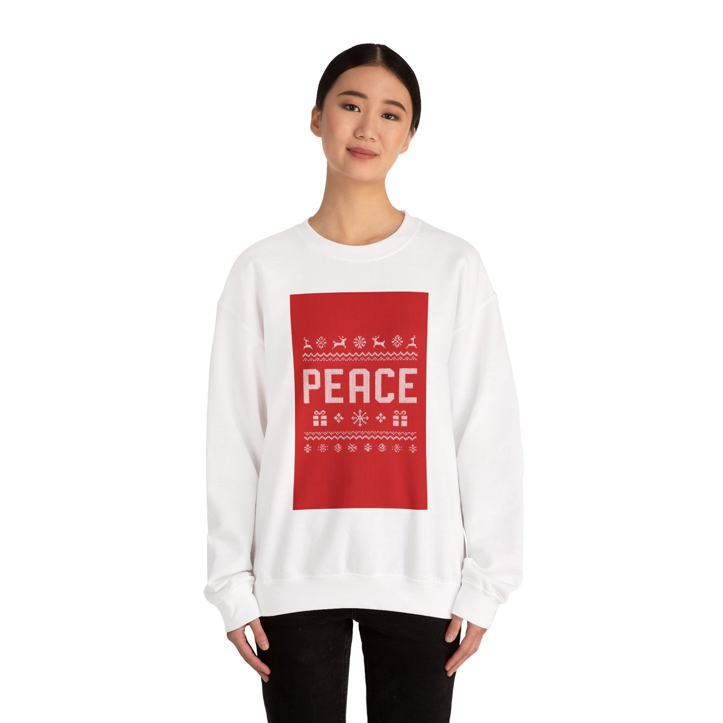 Peace Holiday Crewneck Sweatshirt