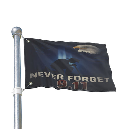 9/11 Tribute Flag Collection Firefighter Double-Sided Flag, Memorial Day Decoration, Veteran's Tribute, Home or Office Display, 9/11 Remembrance, USA Flag