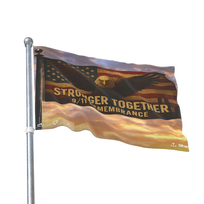 9/11 Tribute Flag – Eagle – Double Sided ”Remembrance, Stronger Together Decor, Memorial Day, Independence Day, Home & Garden