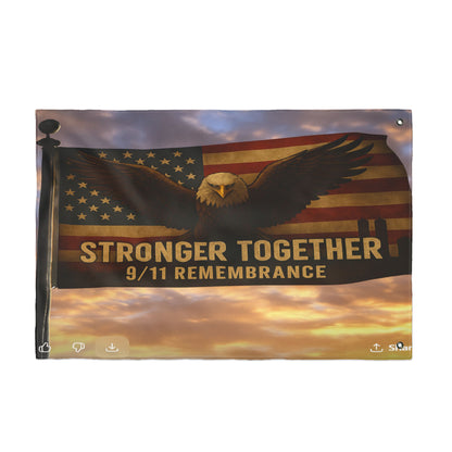 9/11 Tribute Flag – Eagle – Double Sided ”Remembrance, Stronger Together Decor, Memorial Day, Independence Day, Home & Garden