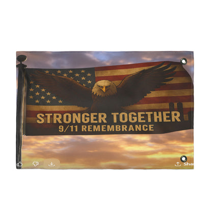 9/11 Tribute Flag – Eagle – Double Sided ”Remembrance, Stronger Together Decor, Memorial Day, Independence Day, Home & Garden