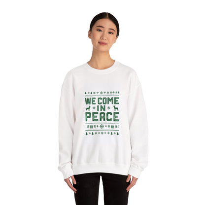 Holiday Unisex Crewneck Sweatshirt - 'We Come in Peace'