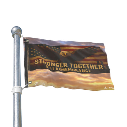 9/11 Tribute Flag – Eagle – Double Sided ”Remembrance, Stronger Together Decor, Memorial Day, Independence Day, Home & Garden