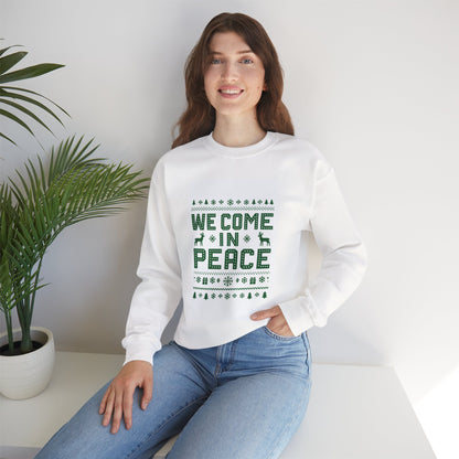 Holiday Unisex Crewneck Sweatshirt - 'We Come in Peace'