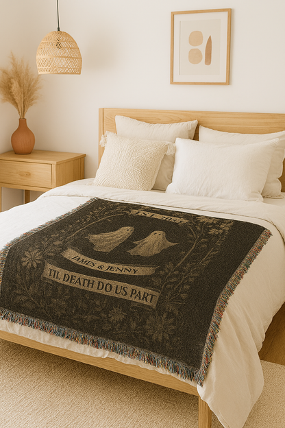 Til Death Do Us Part-Ghost | Personalized Woven Blanket