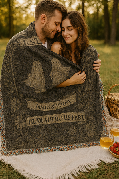 Til Death Do Us Part-Ghost | Personalized Woven Blanket