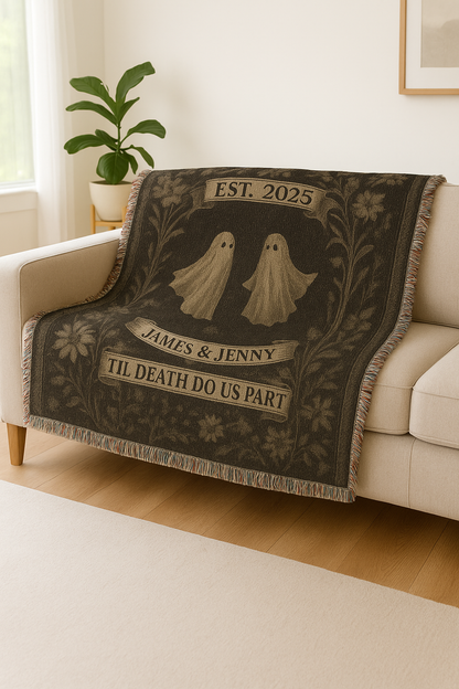 Til Death Do Us Part-Ghost | Personalized Woven Blanket