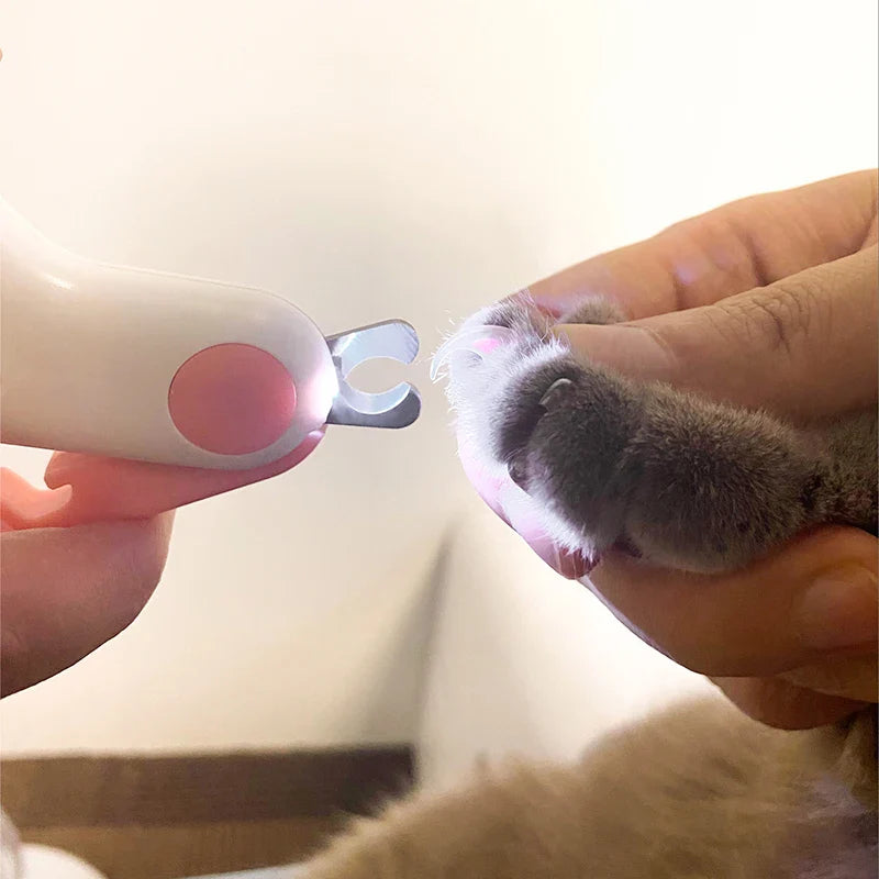 LED Light Cat Dog Nail Clipper Cutter