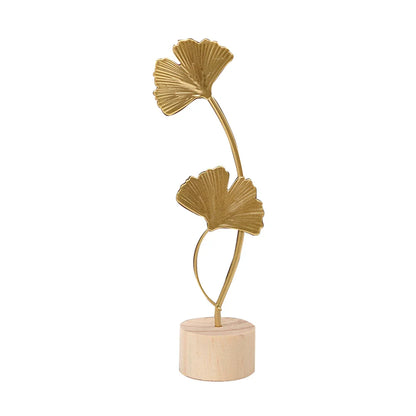 Nordic Gold Ginkgo Leaf Crafts Leaves Sculpture