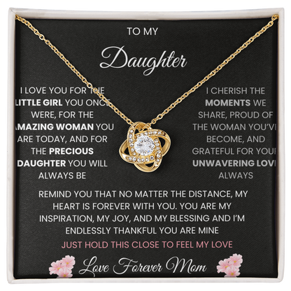 Unbreakable Bond Love Knot Necklace Gift For Daughter