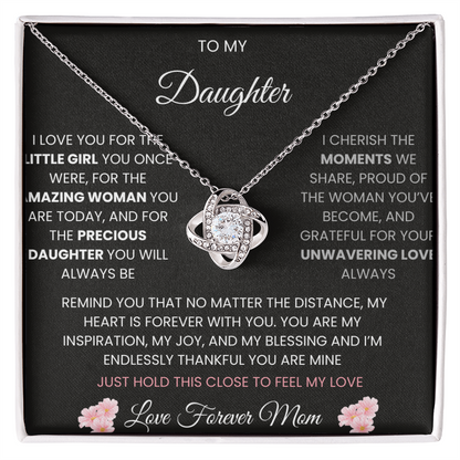 Unbreakable Bond Love Knot Necklace Gift For Daughter