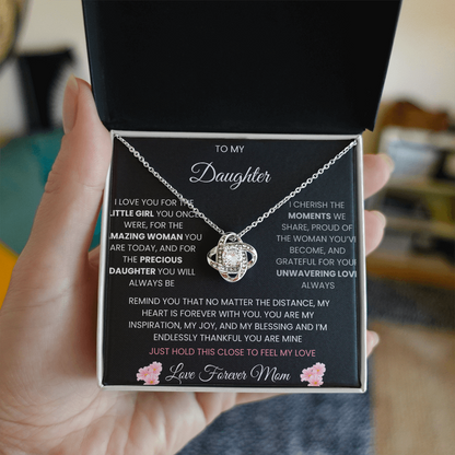 Unbreakable Bond Love Knot Necklace Gift For Daughter