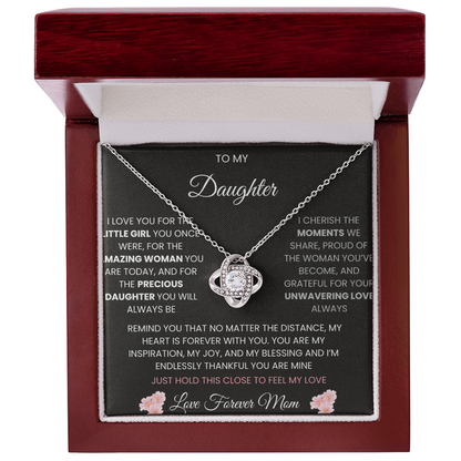 Unbreakable Bond Love Knot Necklace Gift For Daughter