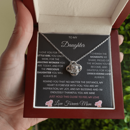 Unbreakable Bond Love Knot Necklace Gift For Daughter