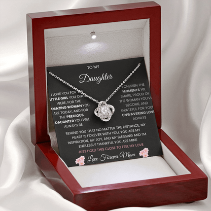 Unbreakable Bond Love Knot Necklace Gift For Daughter