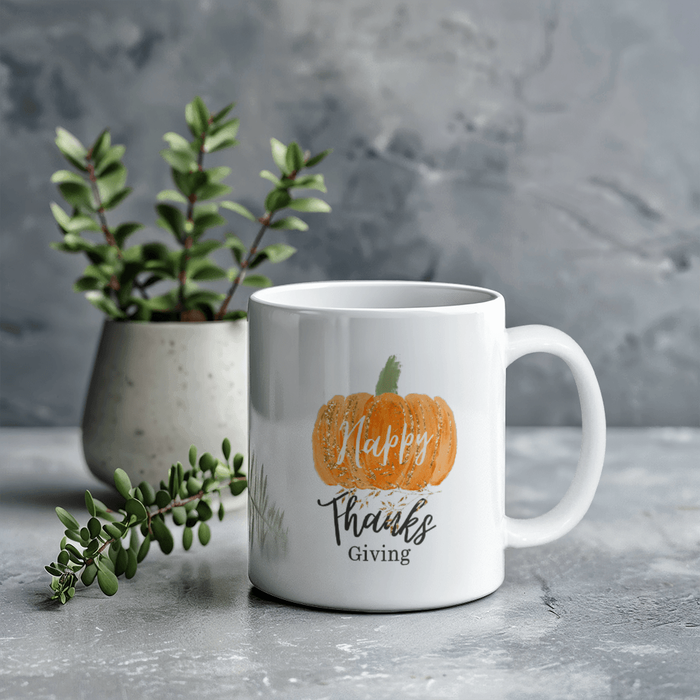 Happy Thanksgiving | Elevate your coffee experience with our custom-made ceramic mug