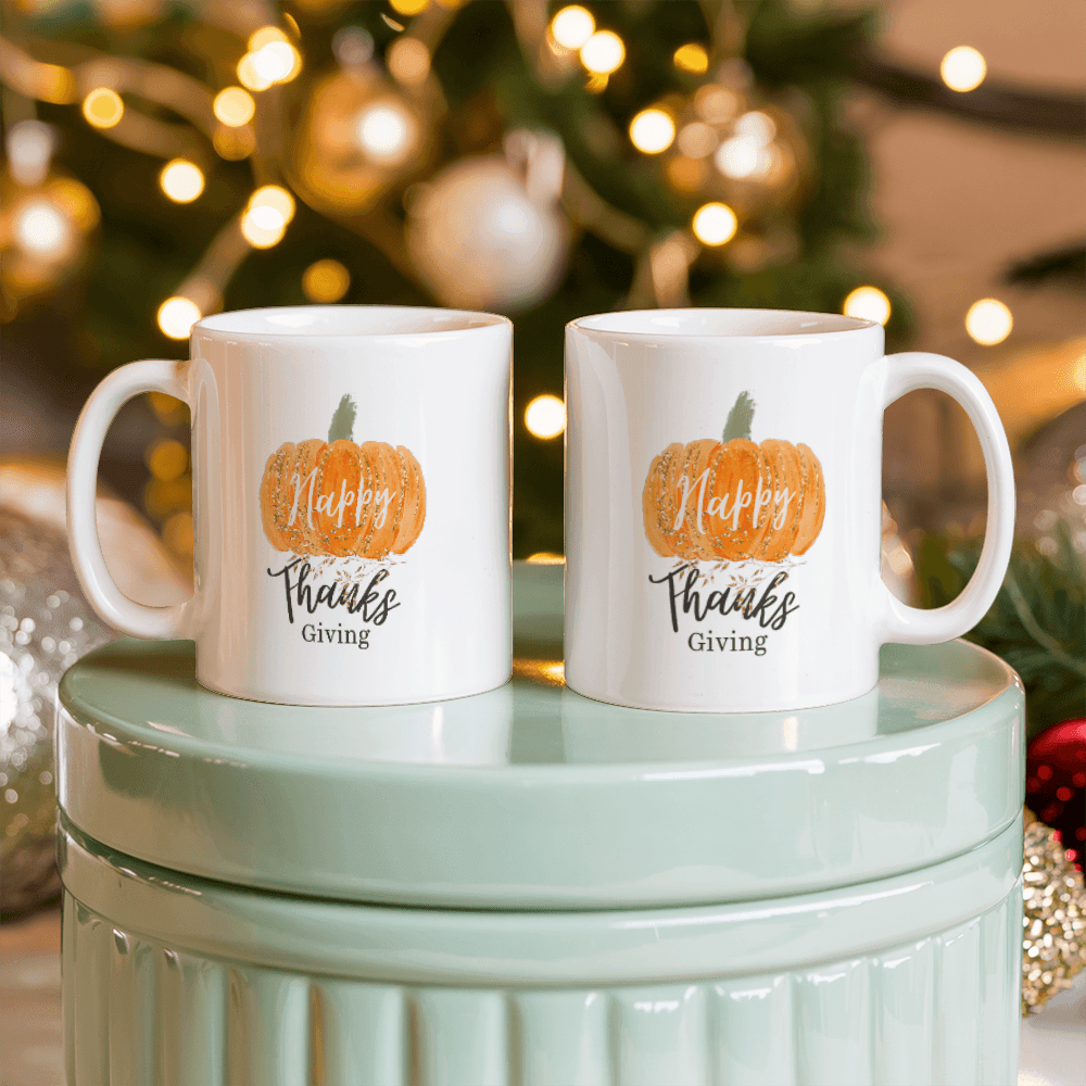 Happy Thanksgiving | Elevate your coffee experience with our custom-made ceramic mug