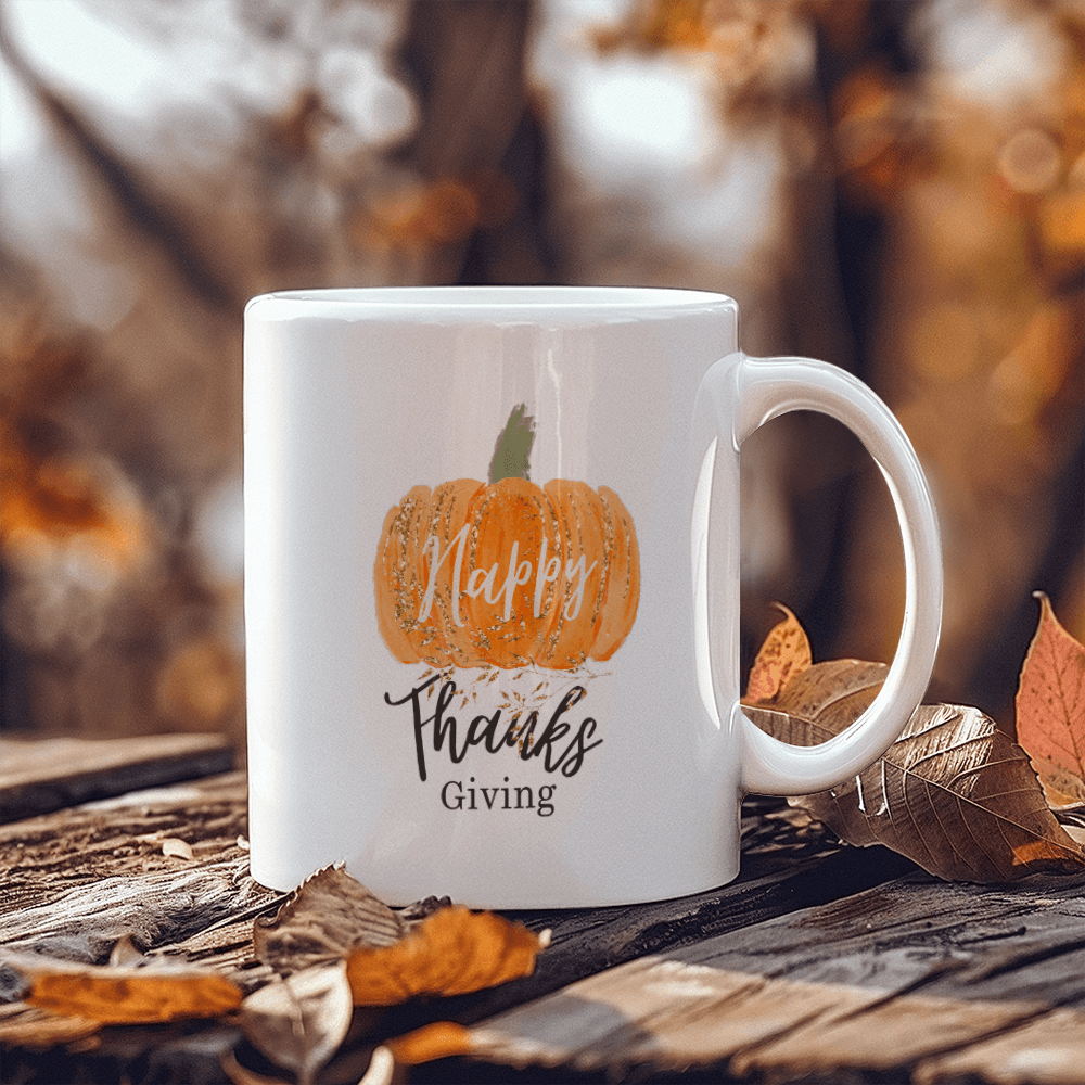 Happy Thanksgiving | Elevate your coffee experience with our custom-made ceramic mug