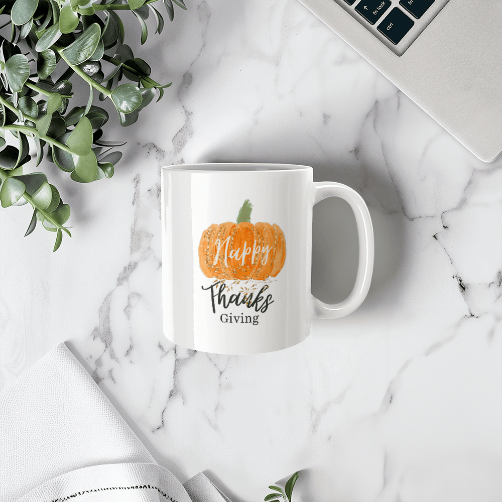 Happy Thanksgiving | Elevate your coffee experience with our custom-made ceramic mug