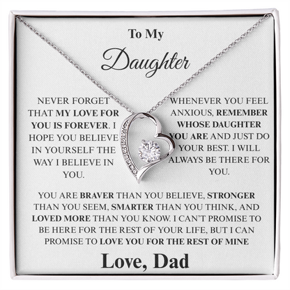 To My Daughter Forever Love Necklace