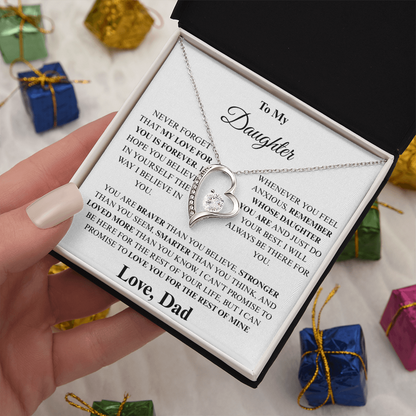 To My Daughter Forever Love Necklace