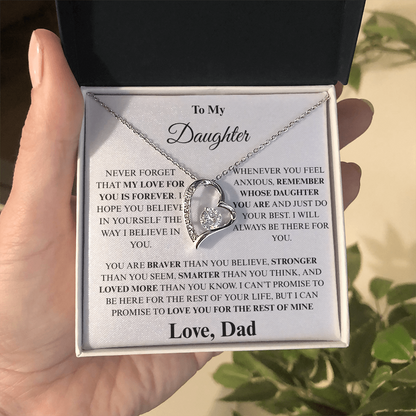 To My Daughter Forever Love Necklace