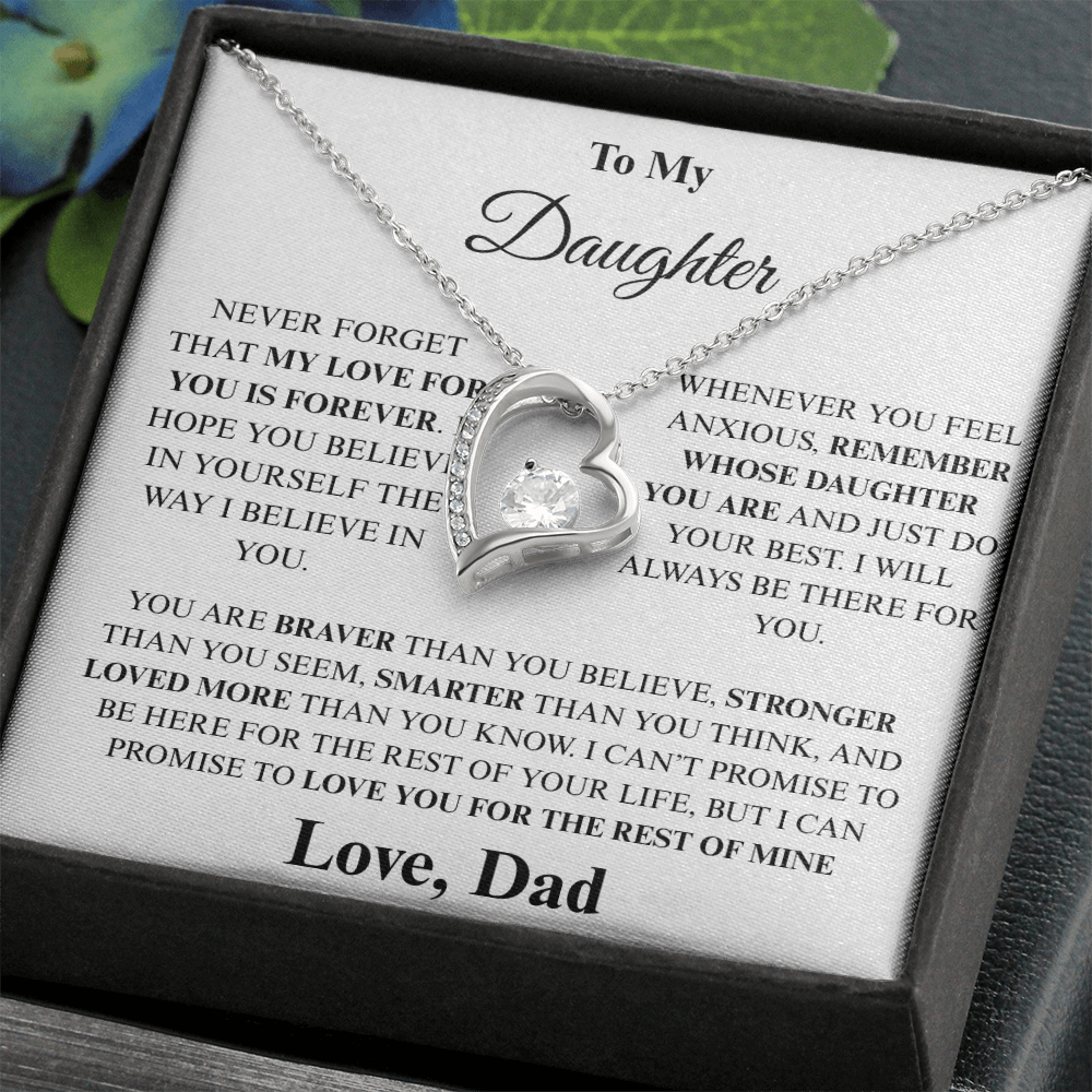 To My Daughter Forever Love Necklace