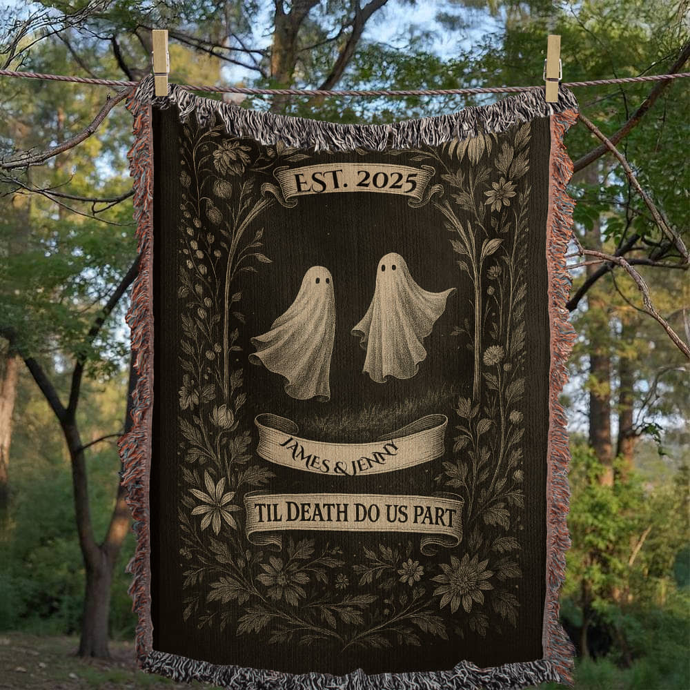 Til Death Do Us Part-Ghost | Personalized Woven Blanket