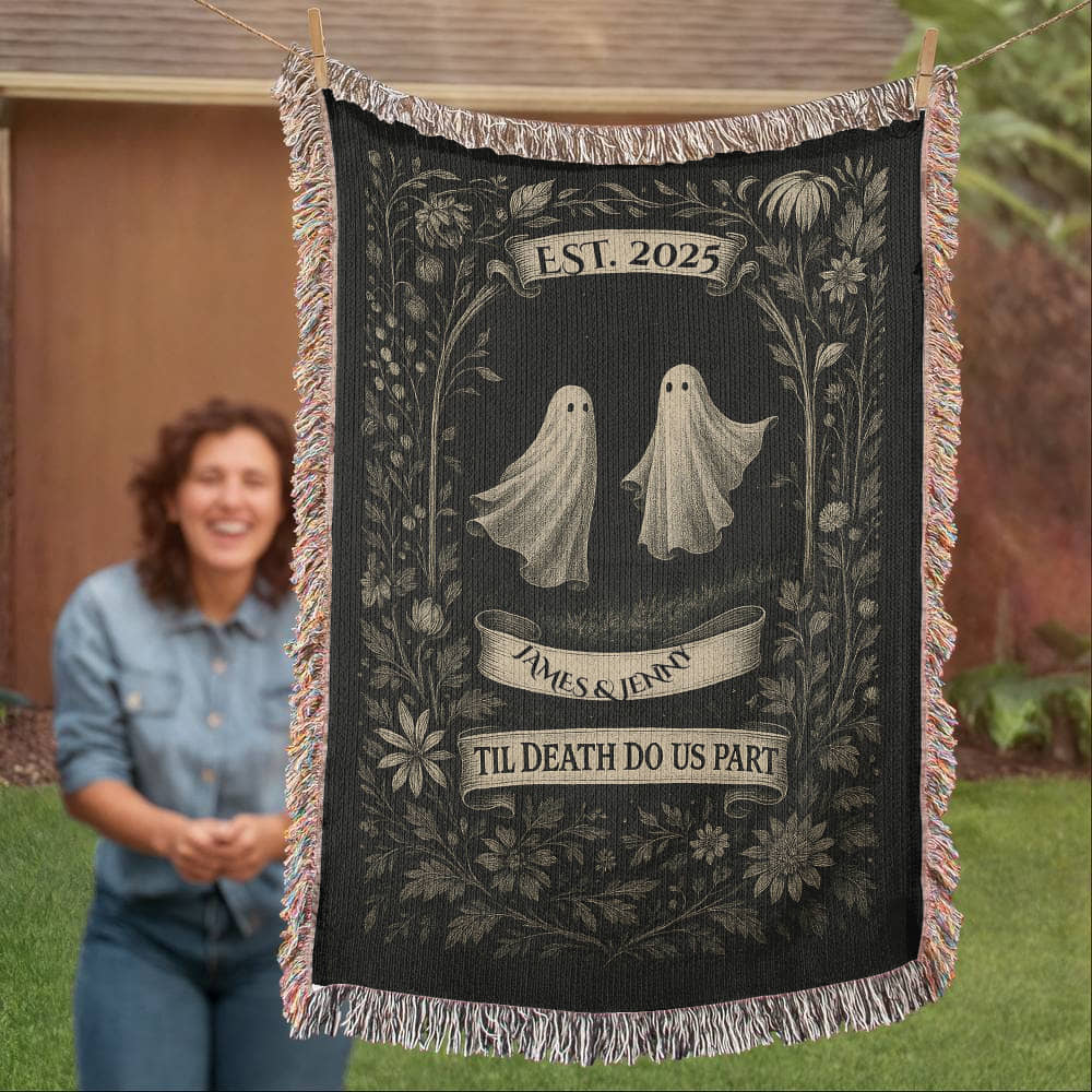Til Death Do Us Part-Ghost | Personalized Woven Blanket